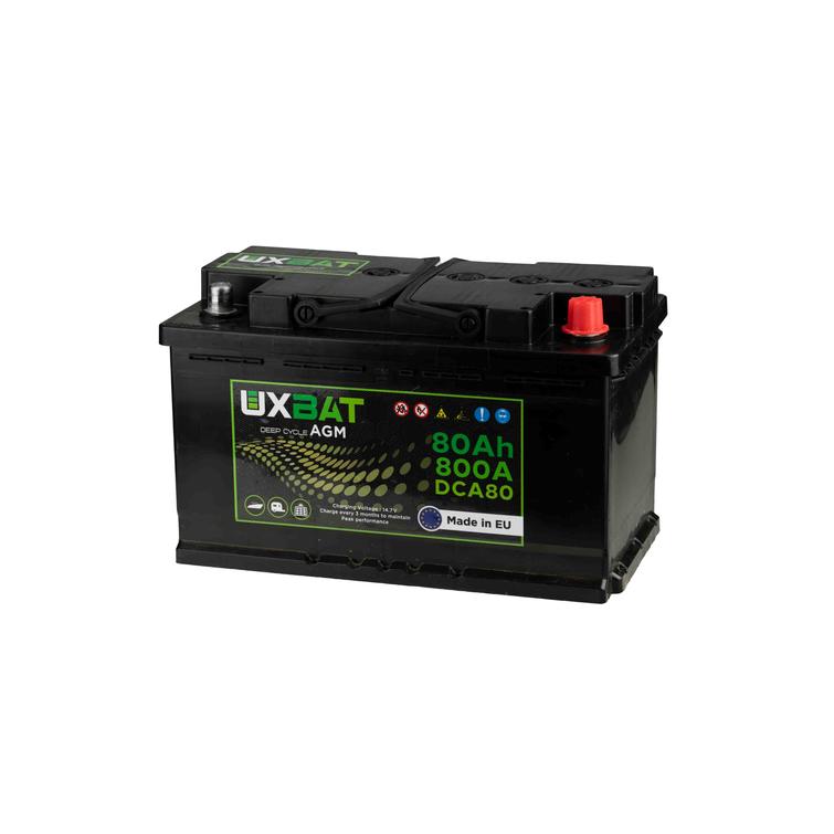 Uxbattery AGM 80Ah 800A Deep Cycle