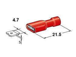 Liitin 4.7mm, naaras 100kpl