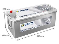 VARTA LED190 Professional EFB 190Ah 1050A
