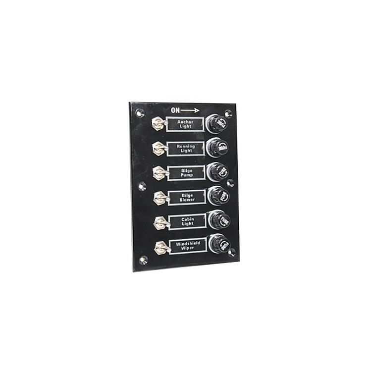 Katkaisinpaneeli 6 x vipukytkin