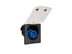  Sis&auml;&auml;nottorasia 230V, CEE, valkoinen upotettava, 13, magneettikansi