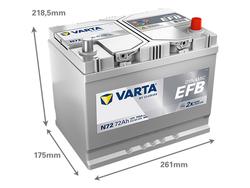 VARTA N72 Dynamic EFB 72Ah 760A