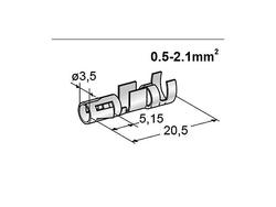 Liitin 0.5-2.1mm&sup2; johdolle