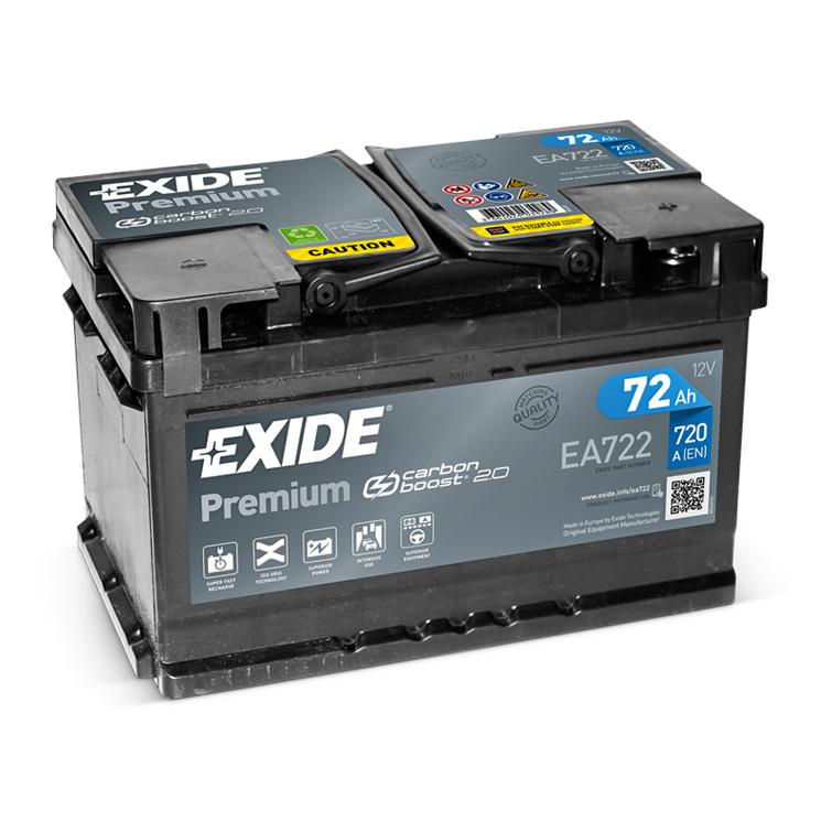EXIDE Premium 72Ah 720A