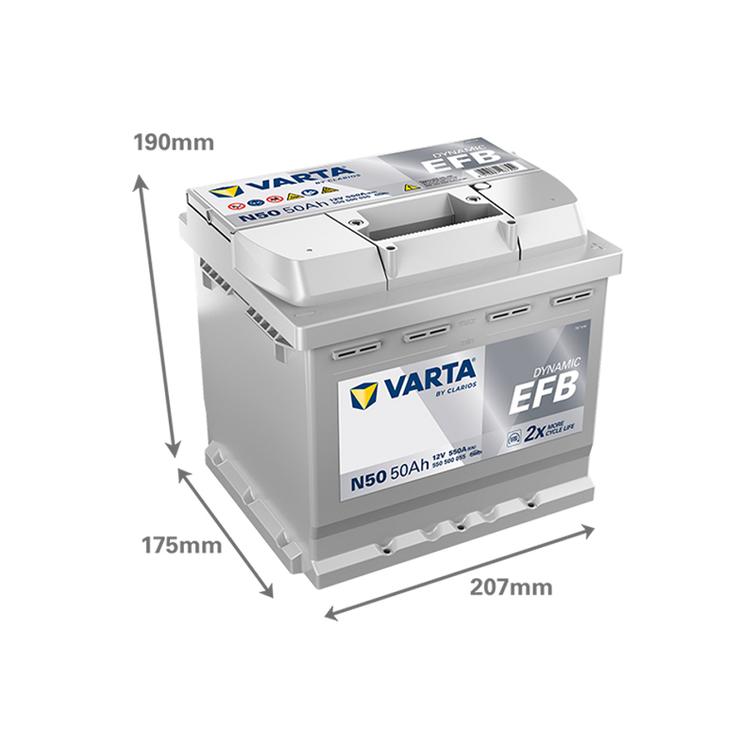 VARTA N50 Dynamic EFB 50Ah 550A