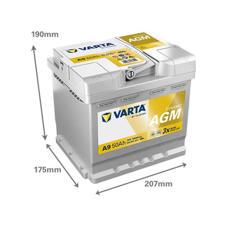VARTA A9 Dynamic AGM 50Ah 540A